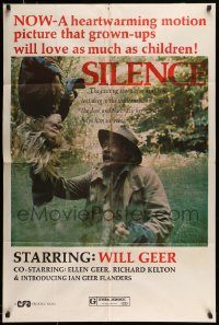 6f759 SILENCE 1sh '74 Will Geer, the story of a deaf boy lost in the wilderness!
