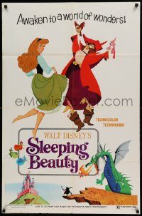 6f769 SLEEPING BEAUTY style B 1sh R70 Walt Disney cartoon fairy tale fantasy classic!