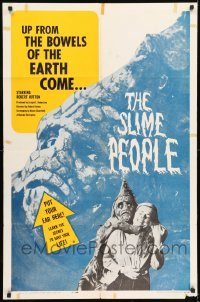 6f771 SLIME PEOPLE 1sh '63 wild cheesy wacky monster image, learn the secret to save your life!