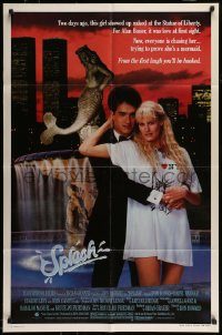 6f786 SPLASH 1sh '84 Tom Hanks loves mermaid Daryl Hannah in New York City under Twin Towers!
