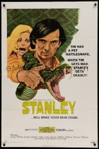6f792 STANLEY 1sh '72 when Tim gets mad, his scary deadly pet rattlesnake does too!