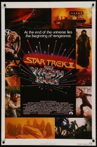 6f795 STAR TREK II 1sh '82 The Wrath of Khan, Leonard Nimoy, William Shatner, sci-fi sequel!