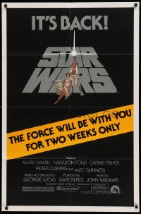 6f796 STAR WARS studio style 1sh R81 George Lucas, the Force will be with you for two weeks only!