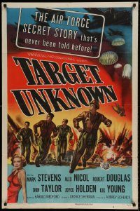 6f830 TARGET UNKNOWN 1sh '51 never before told United States Air Force secret story!