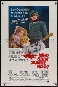 6f961 WHO SLEW AUNTIE ROO 1sh '71 mad Shelley Winters, say goodnight, it's dead time!