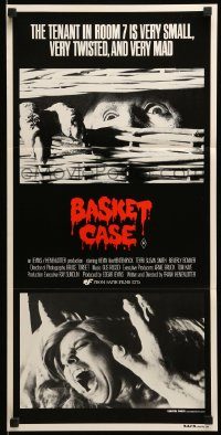 6g787 BASKET CASE Aust daybill '82 the tenant in room 7 is very small, very twisted & VERY mad!