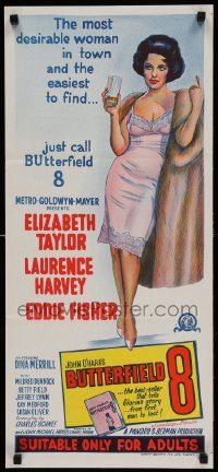 6g809 BUTTERFIELD 8 Aust daybill R66 sexy Elizabeth Taylor is most desirable & easiest to find!