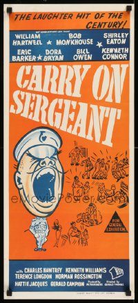 6g811 CARRY ON SERGEANT Aust daybill '59 wacky English military comedy, different art!