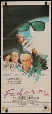 6g836 FEDORA Aust daybill '78 Billy Wilder directed, William Holden, Ro art of top cast!