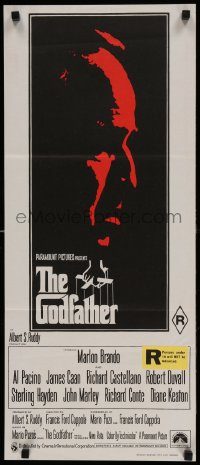6g852 GODFATHER Aust daybill '72 Marlon Brando & Al Pacino in Francis Ford Coppola crime classic!
