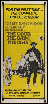 6g856 GOOD, THE BAD & THE UGLY Aust daybill R70s Clint Eastwood, Lee Van Cleef, Leone classic!