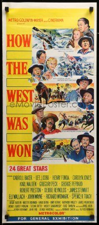 6g868 HOW THE WEST WAS WON Aust daybill '64 John Ford, Debbie Reynolds, Gregory Peck!