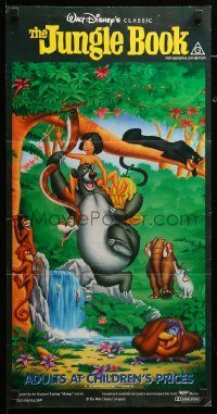 6g878 JUNGLE BOOK Aust daybill R90s Walt Disney cartoon classic, great image of Mowgli & friends!