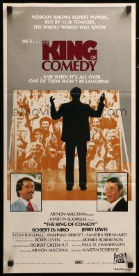 6g882 KING OF COMEDY Aust daybill '83 Robert De Niro, Jerry Lewis, directed by Martin Scorsese!