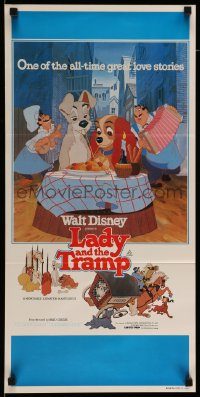 6g884 LADY & THE TRAMP Aust daybill R80 Walt Disney romantic canine dog classic cartoon!