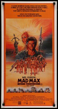 6g898 MAD MAX BEYOND THUNDERDOME Aust daybill '85 art of Gibson & Tina Turner by Richard Amsel!