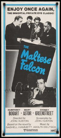 6g901 MALTESE FALCON Aust daybill R80s Humphrey Bogart, Peter Lorre, directed by John Huston!