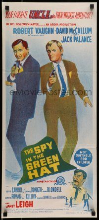 6g964 SPY IN THE GREEN HAT Aust daybill '66 Robert Vaughn & David McCallum, Man from U.N.C.L.E.!