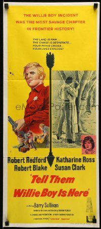 6g974 TELL THEM WILLIE BOY IS HERE Aust daybill '70 Robert Redford, Ross, Indian Robert Blake!