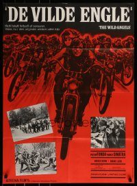 6g246 WILD ANGELS Danish '69 classic art of biker Peter Fonda & sexy Nancy Sinatra on motorcycle!