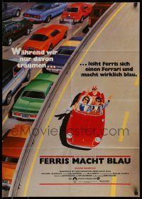 6g650 FERRIS BUELLER'S DAY OFF German '86 John Hughes, different art of cast in Ferrari!