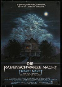 6g656 FRIGHT NIGHT German '85 Roddy McDowall, great horror art of evil spirits!
