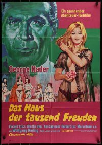 6g673 HOUSE OF 1000 DOLLS German '67 Vincent Price, Martha Hyer, traffic in human flesh!