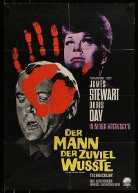 6g695 MAN WHO KNEW TOO MUCH German R64 James Stewart & Doris Day, directed by Alfred Hitchcock!