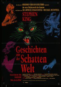 6g736 TALES FROM THE DARKSIDE German '90 George Romero & Stephen King, creepy art of demon!