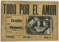 6g074 DAY THE BOOKIES WEPT Mexican LC '44 Betty Grable & Joe Penner, horse racing!