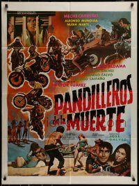 6g515 PANDILLEROS DE LA MUERTE Mexican poster R82 Jose Galvez, Meche Carreno - bikers!