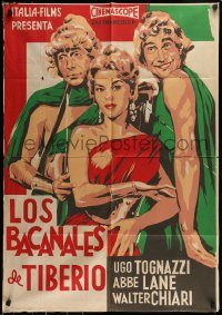 6g538 TIBERIUS export Mexican poster '60 I Baccanali di Tiberio, completely different art!