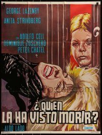6g554 WHO SAW HER DIE Mexican poster '72 Chi l'ha vista morire?, different art, George Lazenby!