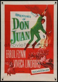 6g247 ADVENTURES OF DON JUAN Middle Eastern poster '49 Errol Flynn made history, Viveca Lindfors!