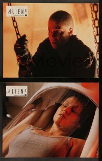 6g146 ALIEN 3 12 French LCs '92 Sigourney Weaver, 3 times the danger, 3 times the terror!