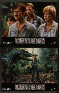 6g150 JURASSIC PARK 3 12 French LCs '01 Sam Neill, William H. Macy, cool dinosaur images!