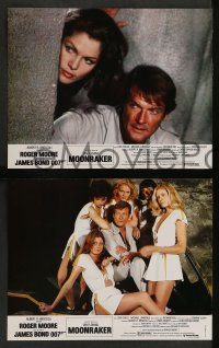 6g203 MOONRAKER 8 French LCs '79 many images of Roger Moore as James Bond, different!