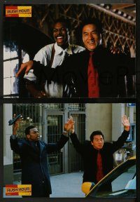 6g155 RUSH HOUR 12 French LCs '98 cool images of unlikely duo Jackie Chan & Chris Tucker!