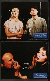 6g124 BLUE VELVET 3 German LCs '87 directed by David Lynch, Isabella Rossellini, Kyle MacLachlan!