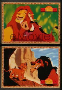 6g105 LION KING 7 German LCs '94 classic Disney cartoon set in Africa, great different images!