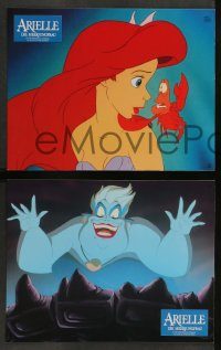 6g085 LITTLE MERMAID 16 German LCs '92 images of Ariel & cast, Disney underwater cartoon!