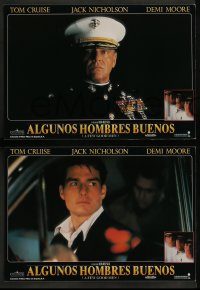 6g047 FEW GOOD MEN 8 Spanish LCs '92 images of Tom Cruise, Jack Nicholson & Demi Moore!