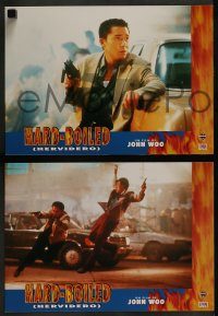 6g049 HARD BOILED 6 Spanish LCs '95 John Woo, great action images of Chow Yun-Fat!