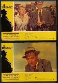 6g036 MAN WHO KNEW TOO MUCH 12 Spanish LCs R80s Alfred Hitchcock, Jimmy Stewart & Doris Day!