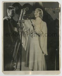 6h022 AIMEE SEMPLE MCPHERSON 8x10 news photo '30 the evangelist in screen test for movie about her
