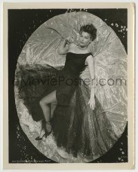 6h065 AVA GARDNER 8x10.25 still '40s incredible overhead portrait laying down w/one bare shoulder!