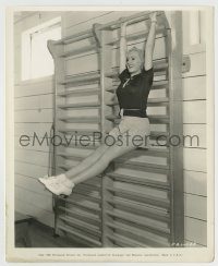 6h091 BETTY GRABLE 8.25x10 key book still '37 candid doing her exercises to maintain a trim figure!