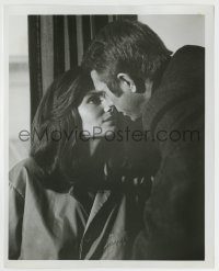 6h136 BULLITT 8x10 still '68 best c/u of Steve McQueen & sexy Jacqueline Bisset about to kiss!