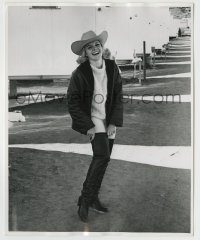 6h156 CARROLL BAKER deluxe 8x10 still '64 wearing cowboy hat & laughing by John R. Hamilton!
