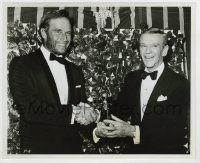 6h165 CHARLTON HESTON/FRED ASTAIRE 8.25x10 still '67 Hollywood legends at the Golden Globe Awards!